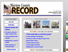 Tablet Screenshot of marionrecord.com